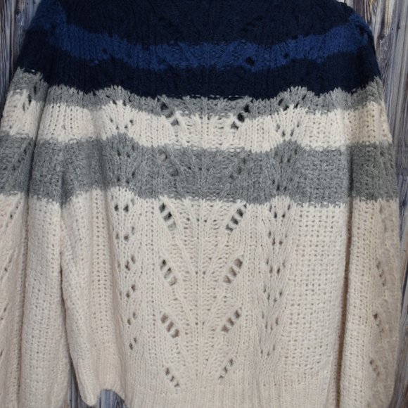 Point Sur Pointelle Knit Sweater Wool Alpaca XXL - Picture 7 of 8